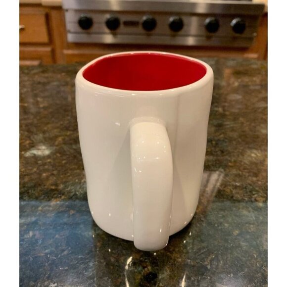 Rae Dunn ELF Mug Large Coffee Cup Christmas Ceramic Magenta Red Farmhouse Gift - Picture 5 of 7